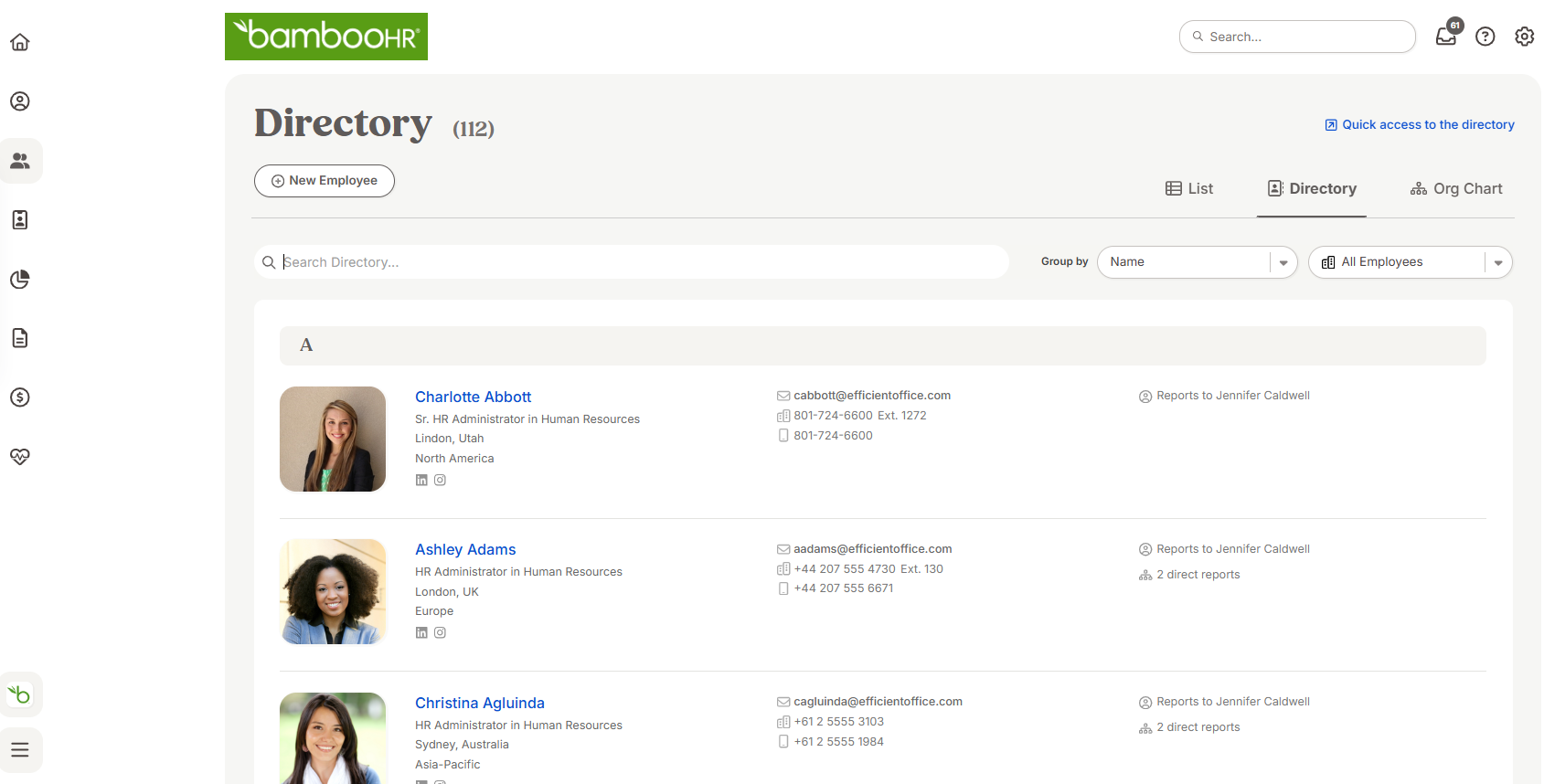 Applicant list screenshot